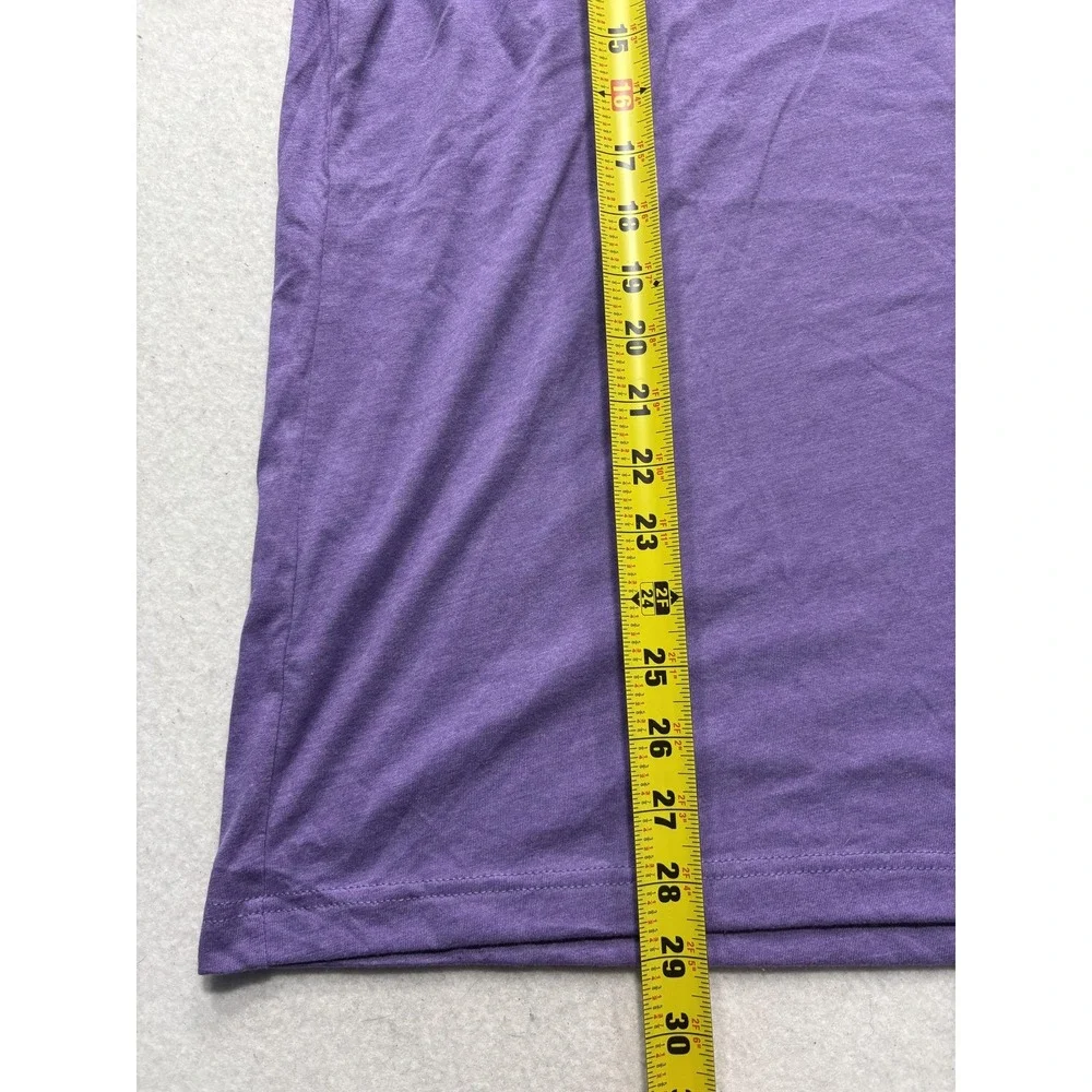 Bella + Canvas 3001 Mens Large Purple Crew Neck Short Sleeve Basic Tee Shirt